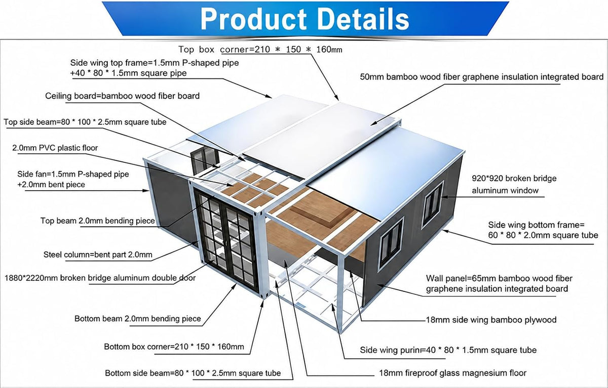 Prefab Backyard Commercial Mobile Office|Galvanized Steel.